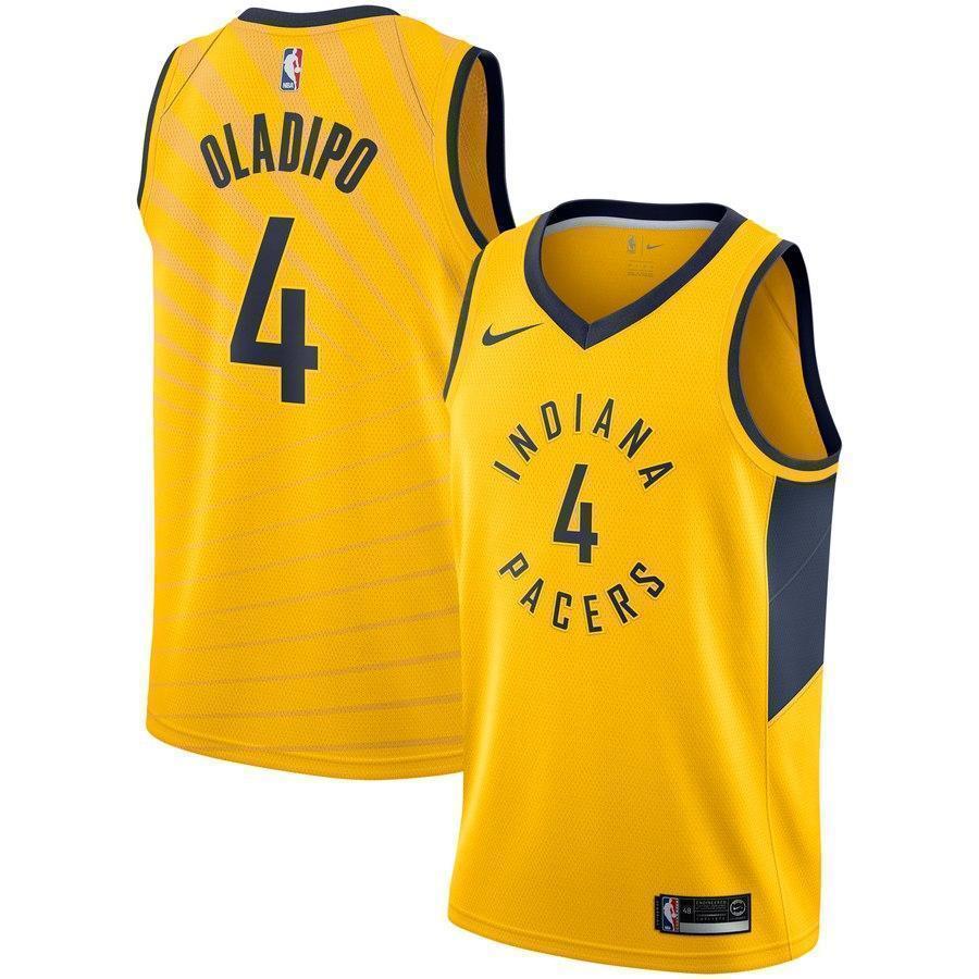 4-Victor Oladipo Indiana Pacers Swingman Jersey - Statement Edition – Gold