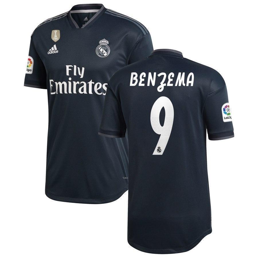 Real Madrid 9-Karim Benzema Away Soccer Jersey 2018-19 – Gray