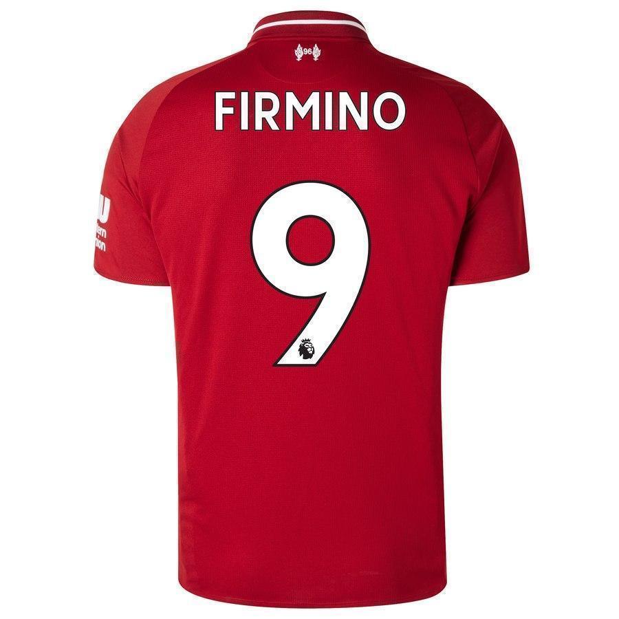 9-Roberto Firmino Liverpool New Balance Home Soccer Jersey 2018-19 – Red