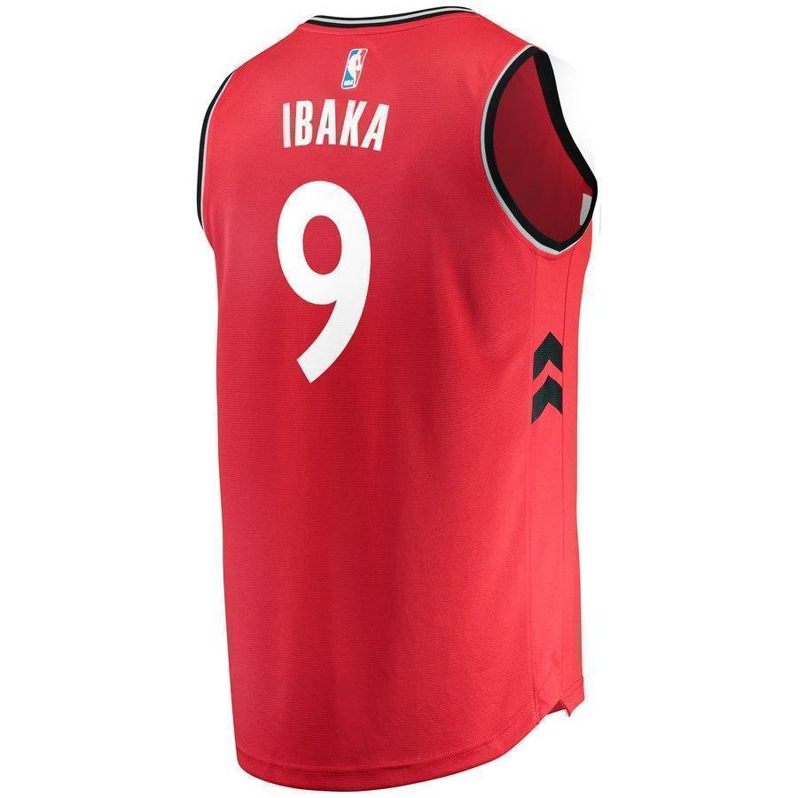 9-Serge Ibaka Toronto Raptors  Jersey Red - Icon Edition