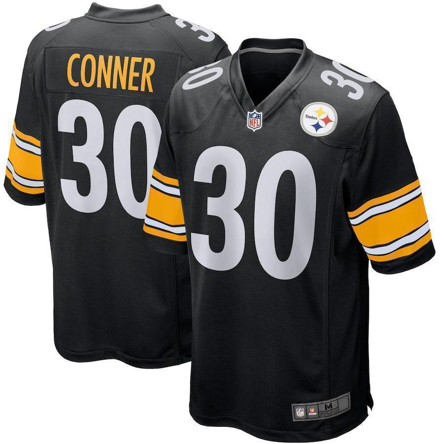 Men's Pittsburgh Steelers James Conner Black American football jersey