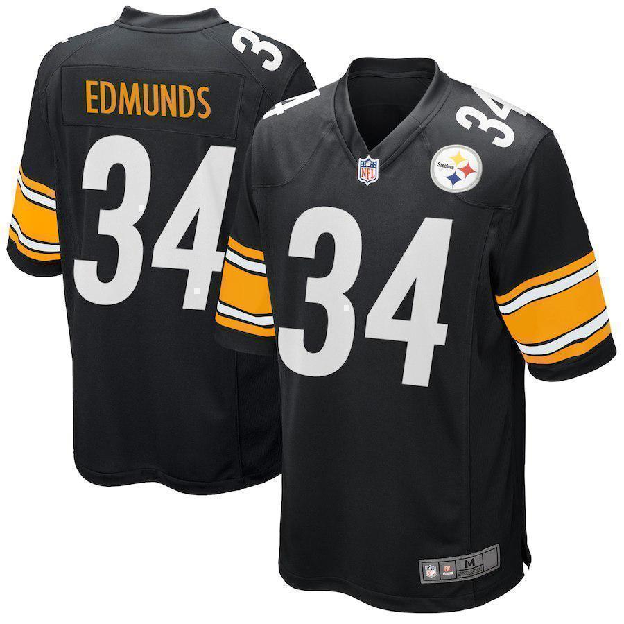 Men's Pittsburgh Steelers Terrell Edmunds Black American football jersey