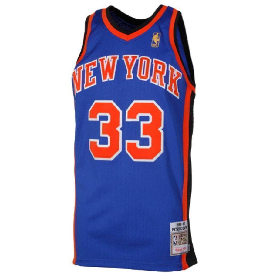 Patrick Ewing New York Knicks 1996-1997 Hardwood Classics Throwback  - Royal Blue