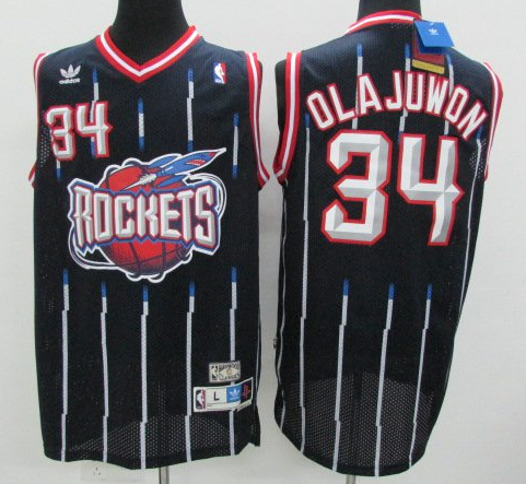 34-Hakeem Olajuwon Houston Rockets  adidas Swingman Jersey - Navy