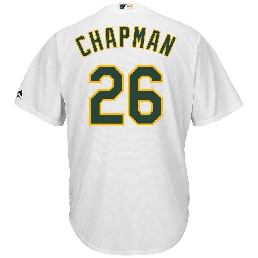 Matt Chapman Oakland Athletics Majestic Home Official Cool Base Player Jersey - White