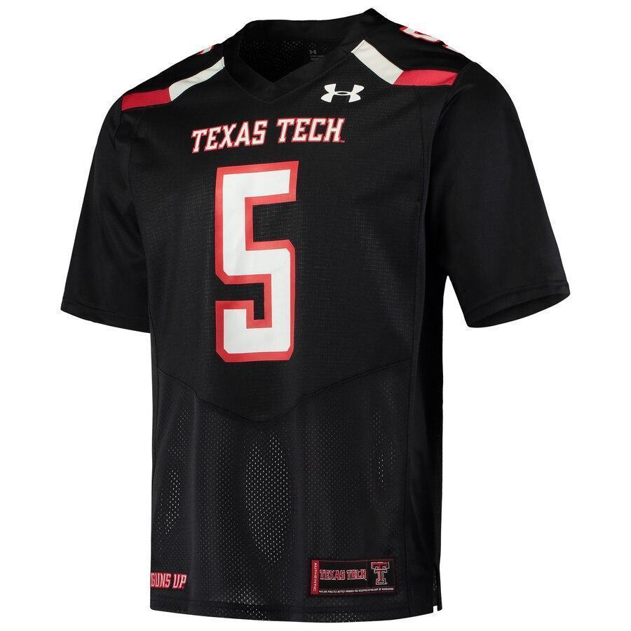 Patrick Mahomes Texas Tech Red Raiders Under Armour Replica Alumni Jersey - Black
