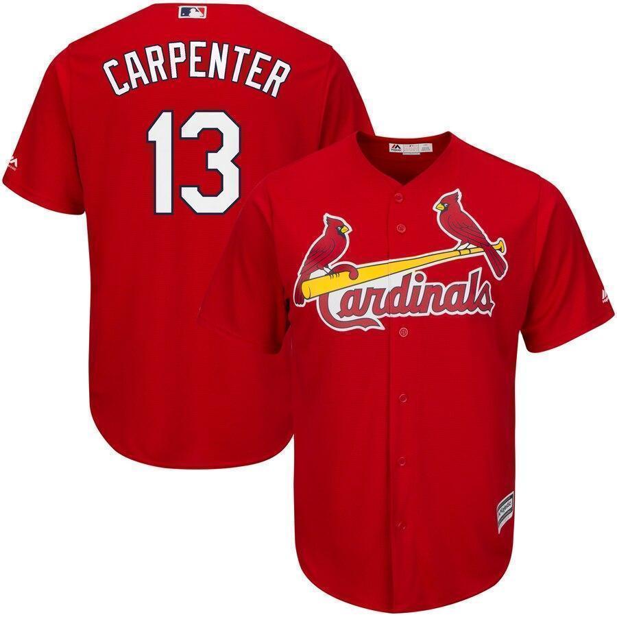 Matt Carpenter St. Louis Cardinals Majestic Alternate Cool Base Player Jersey – Cream/Red