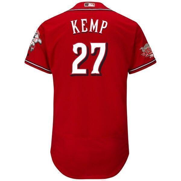 Matt Kemp Cincinnati Reds Majestic Alternate Collection Flex Base Player Jersey – Scarlet