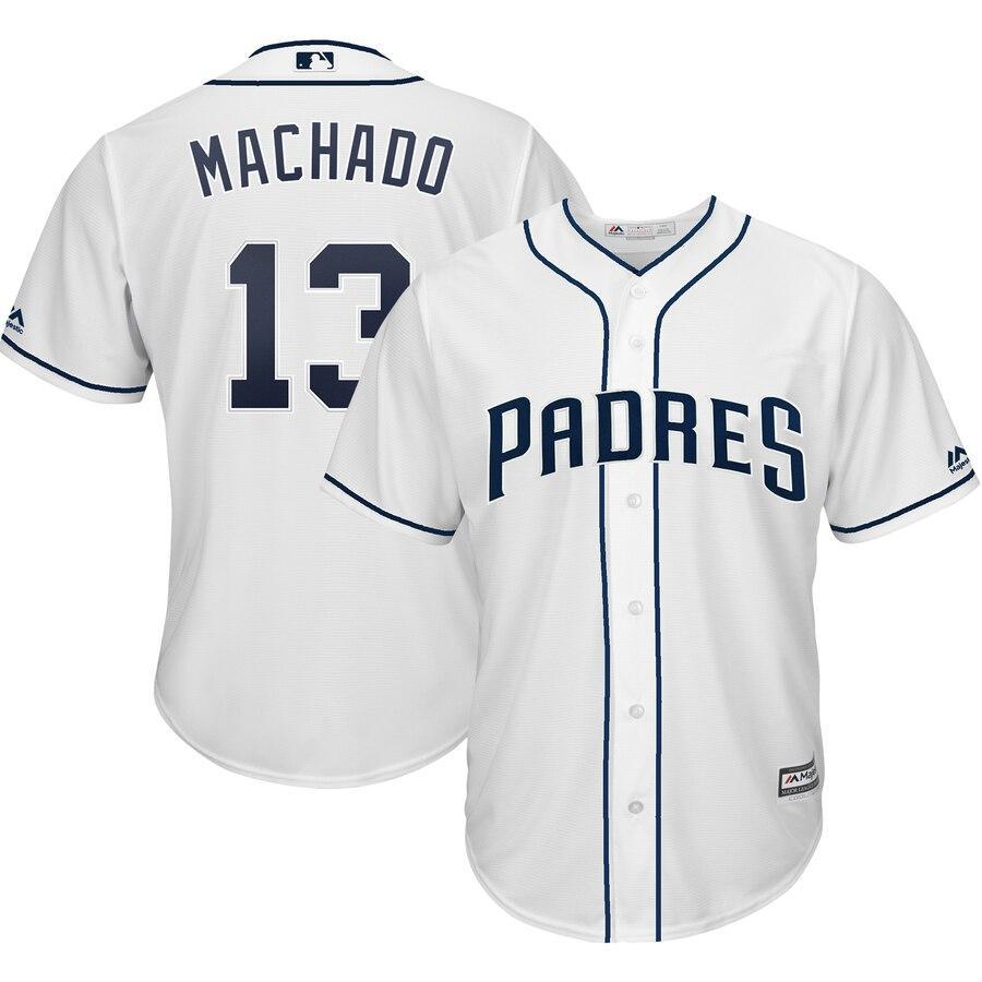 Manny Machado San Diego Padres Majestic Official Cool Base Player Jersey - White