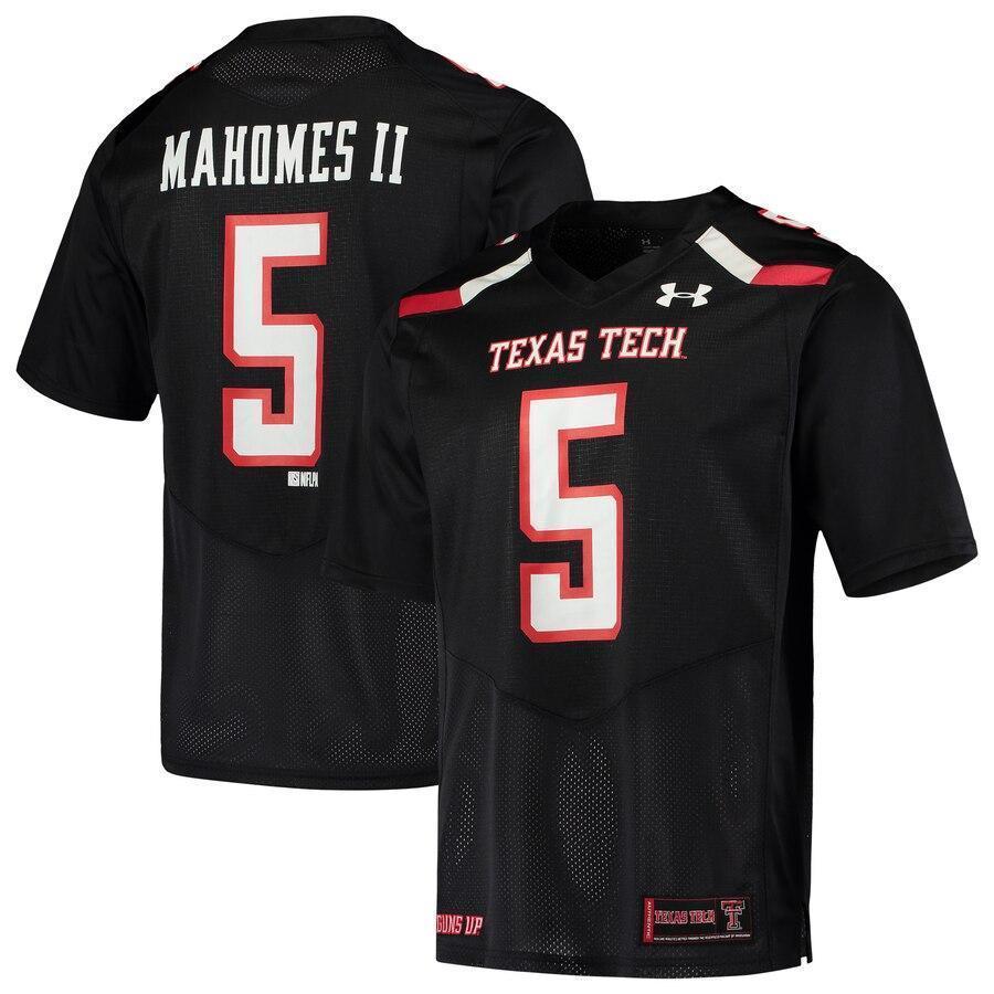 Patrick Mahomes Texas Tech Red Raiders Under Armour Replica Alumni Jersey - Black