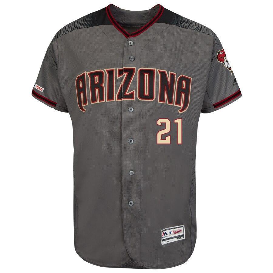 Zack Greinke Arizona Diamondbacks Majestic Road Collection Flex Base Player Jersey – Gray