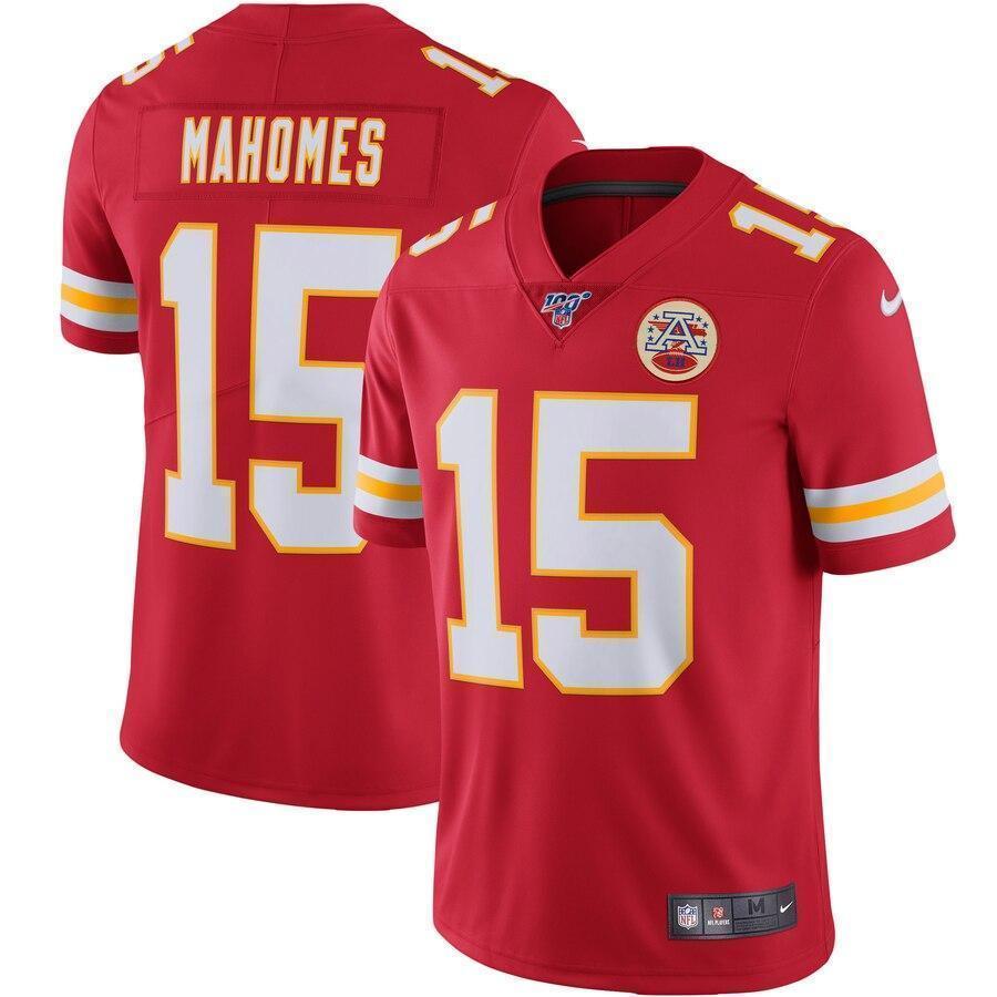 Patrick Mahomes Kansas City Chiefs Nike NFL 100 Vapor Limited Jersey - Red