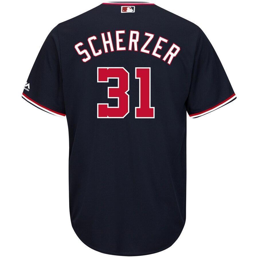 Max Scherzer Washington Nationals Majestic Alternate Official Cool Base Replica Player Jersey - Navy