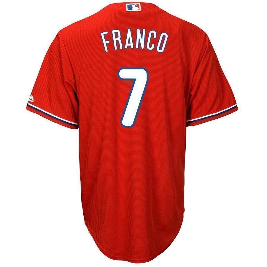 Maikel Franco Philadelphia Phillies Majestic Official Cool Base Player Jersey-Scarlet/White