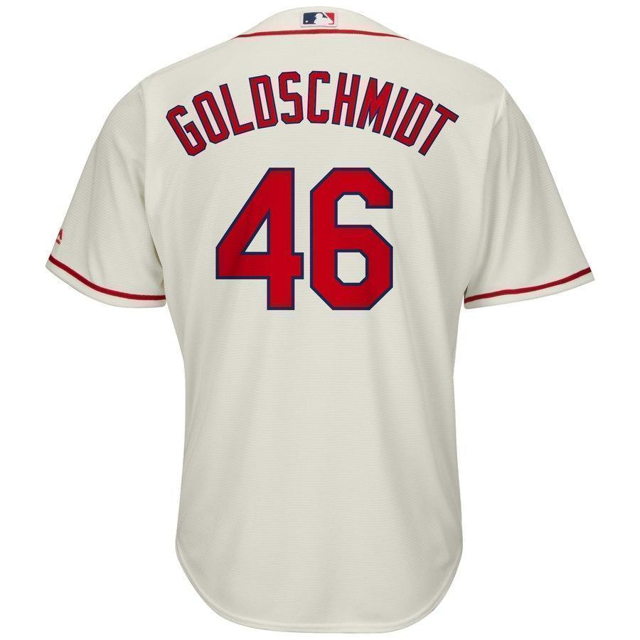 Paul Goldschmidt St. Louis Cardinals Majestic Alternate Official Cool Base Player Jersey – Light Blue/Cream