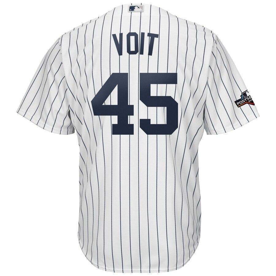 Luke Voit New York Yankees Majestic 2019 Postseason Official Cool Base Player Jersey - White/Navy