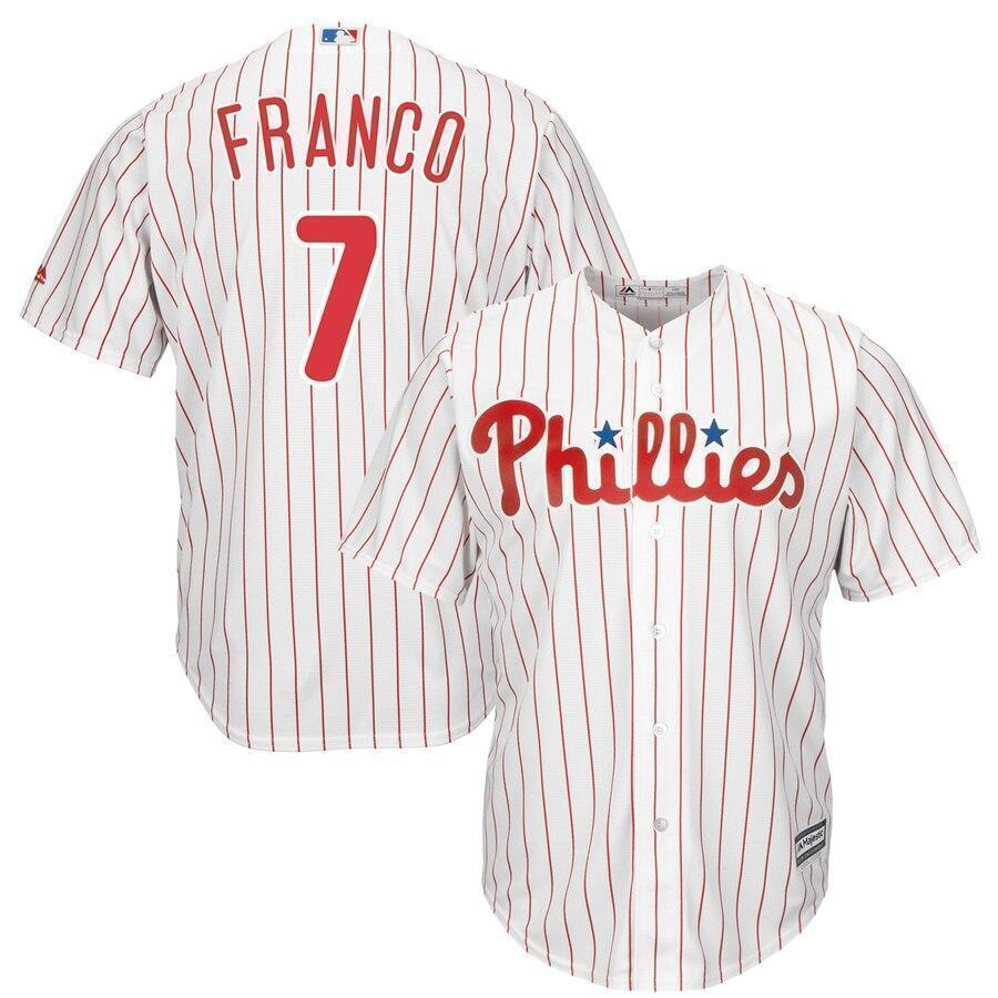Maikel Franco Philadelphia Phillies Majestic Official Cool Base Player Jersey-Scarlet/White