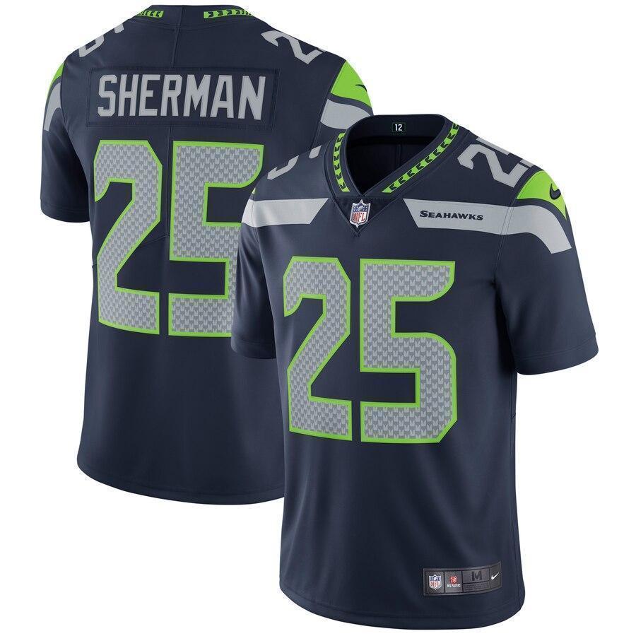 Richard Sherman Seattle Seahawks Nike Vapor Untouchable Limited Player Jersey - College Navy