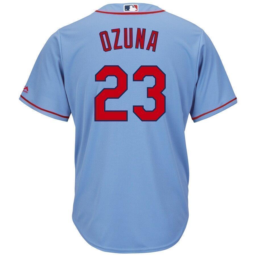 Marcell Ozuna St. Louis Cardinals Majestic Alternate Cool Base Player Jersey – Horizon Blue