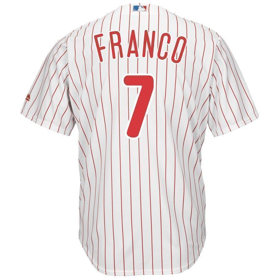 Maikel Franco Philadelphia Phillies Majestic Official Cool Base Player Jersey-Scarlet/White