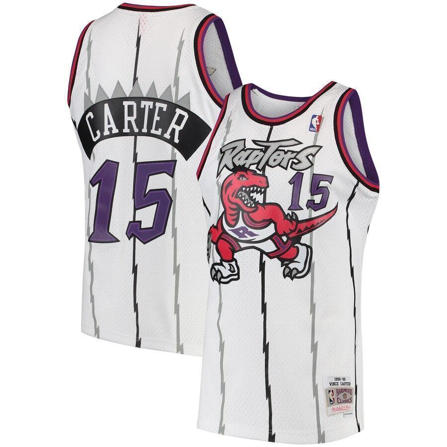 Vince Carter Toronto Raptors Mitchell & Ness 1997-98 Hardwood Classics Swingman Jersey - White/Purple