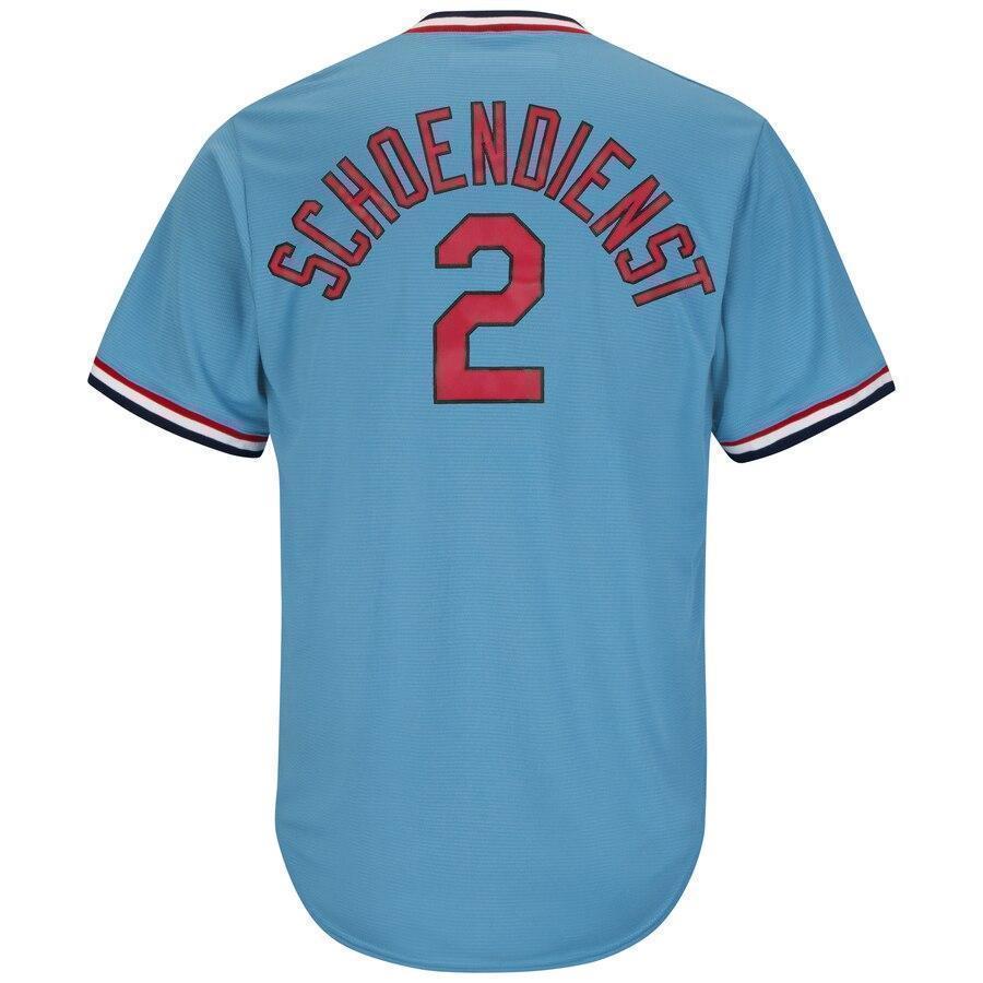 Red Schoendienst St. Louis Cardinals Majestic Cooperstown  Jersey – Light Blue