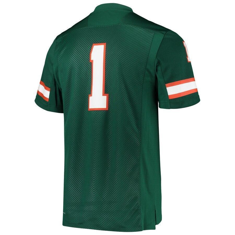 Miami Hurricanes adidas Team Premier Football Jersey - Green