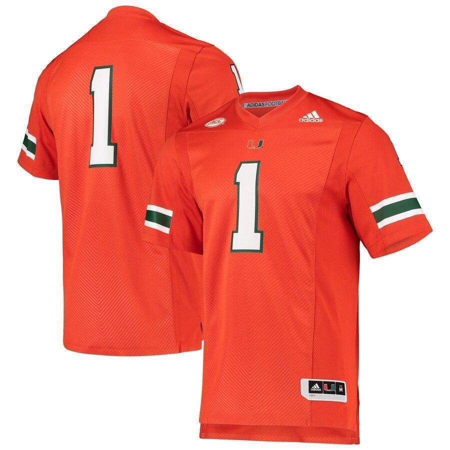 Miami Hurricanes adidas Team Premier Football Jersey - Orange