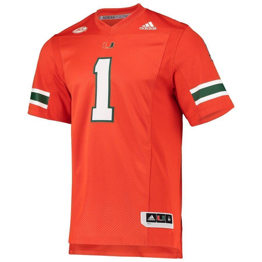 Miami Hurricanes adidas Team Premier Football Jersey - Orange