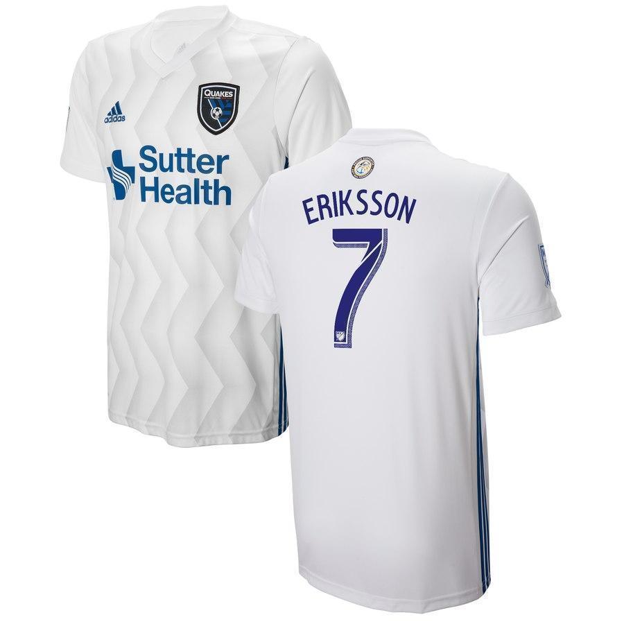 Magnus Eriksson San Jose Earthquakes 2018 Secondary Player Jersey – White