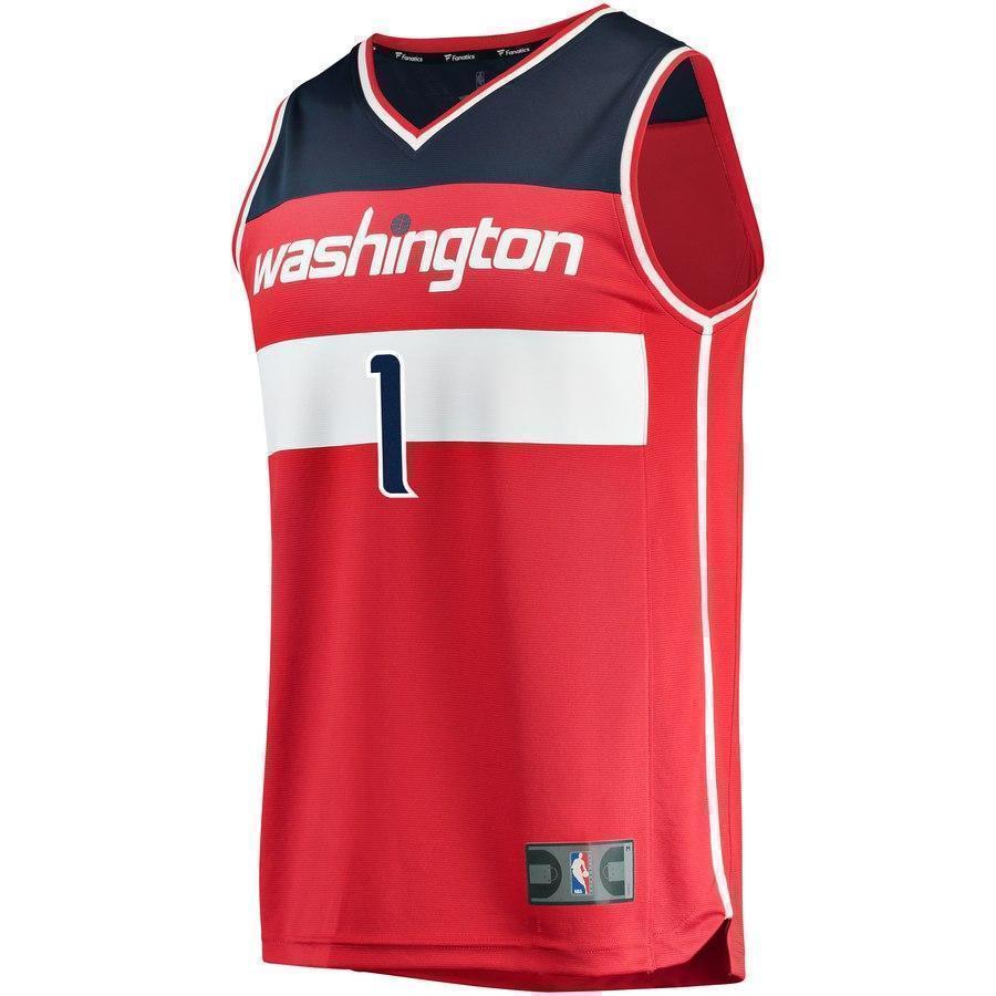 1-Chris McCullough Washington Wizards Team Color Player Jersey Red - Icon Edition