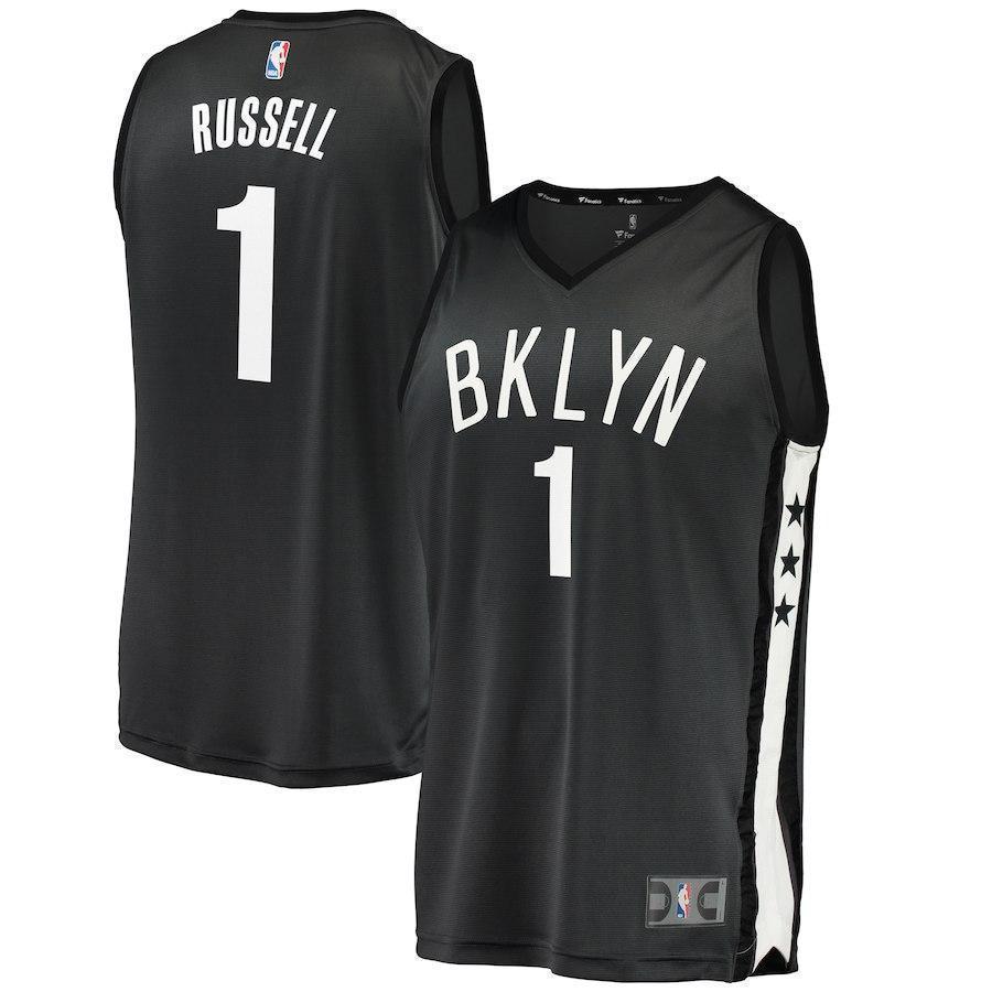 1-D'Angelo Russell Brooklyn Nets Alternate Jersey – Charcoal