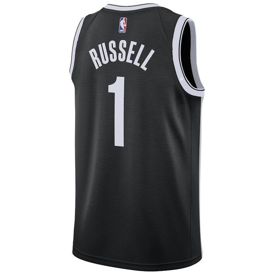 1-D'Angelo Russell Brooklyn Nets Swingman Jersey - Black - Icon Edition