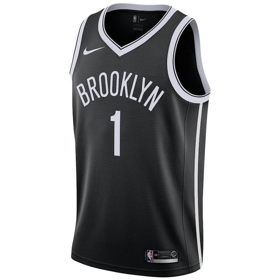 1-D'Angelo Russell Brooklyn Nets Swingman Jersey - Black - Icon Edition