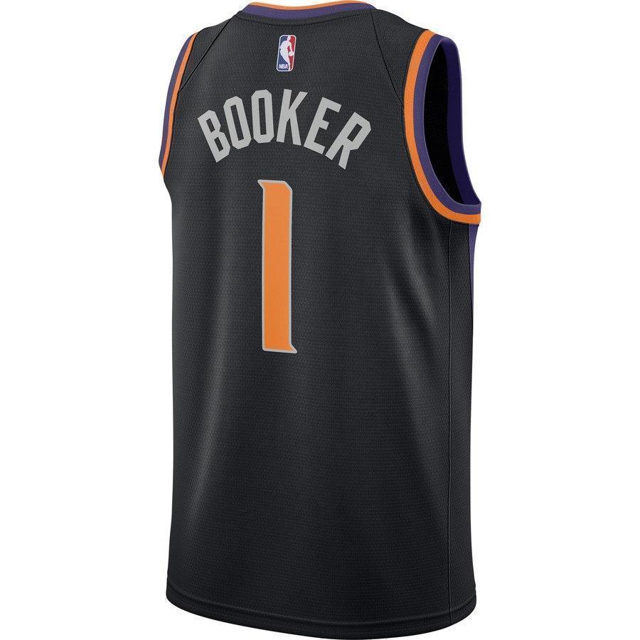 1-Devin Booker Phoenix Suns Swingman Jersey - Statement Edition – Black