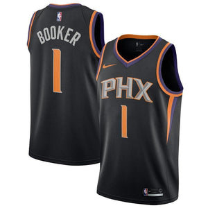1-Devin Booker Phoenix Suns Swingman Jersey - Statement Edition – Black
