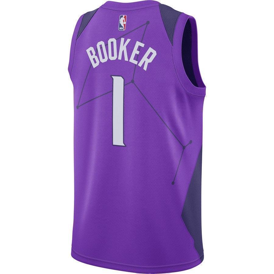 1-Devin Booker Phoenix Suns Swingman Jersey Purple - City Edition