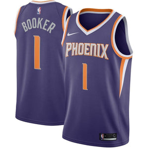 1-Devin Booker Phoenix Suns Swingman Jersey Purple - Icon Edition