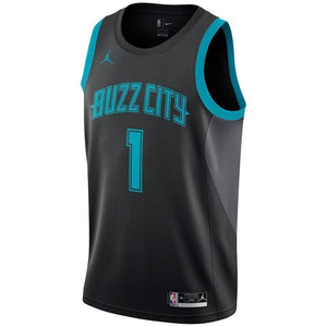 1-Malik Monk Charlotte Hornets  Swingman Jersey – City Edition – Black