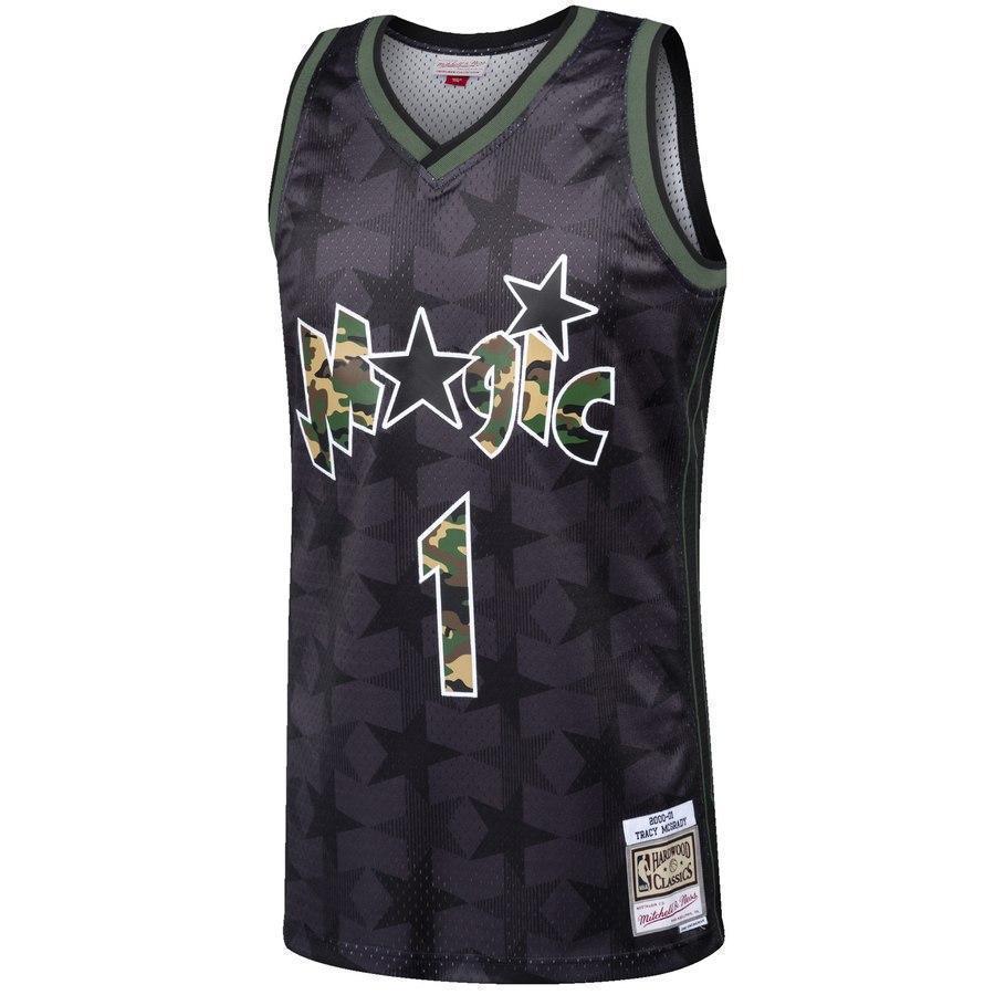 1-Tracy McGrady Orlando Magic  Straight Fire Camo Swingman Jersey – Black