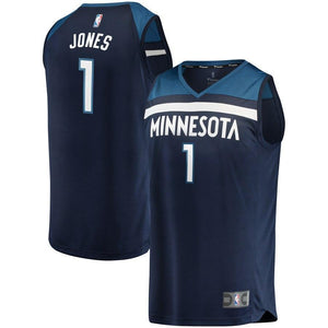1-Tyus Jones Minnesota Timberwolves  Jersey Green - Icon Edition – Navy