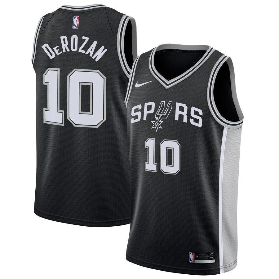 10-DeMar DeRozan San Antonio Spurs Icon Swingman Jersey - Black