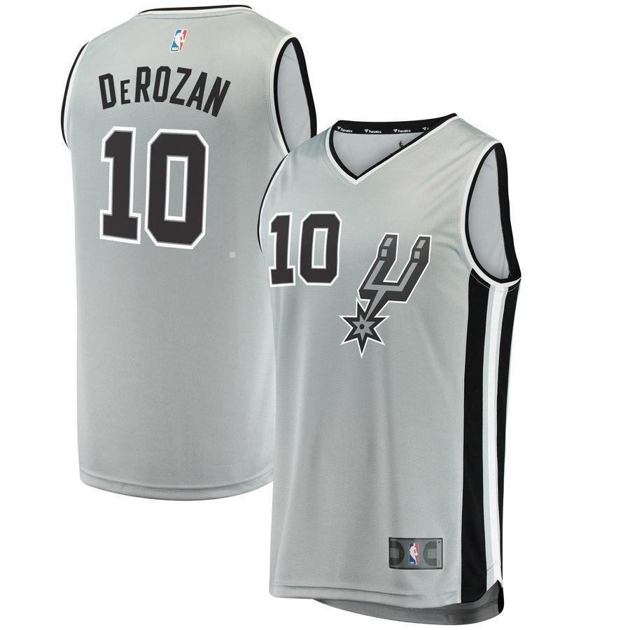 10-DeMar DeRozan San Antonio Spurs  Jersey - Statement Edition – Gray