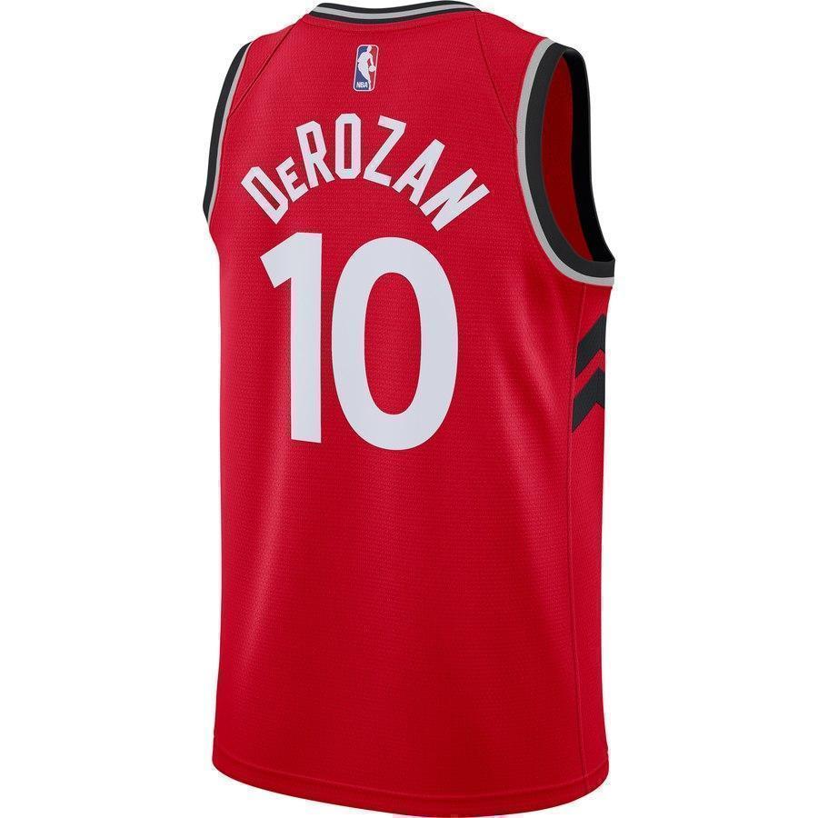 10-DeMar DeRozan Toronto Raptors Swingman Jersey Red - Icon Edition