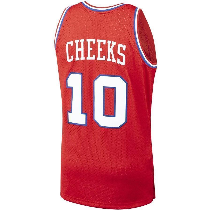 10-Maurice Cheeks Philadelphia 76ers  1982-83 Hardwood Classics Swingman Jersey – Red