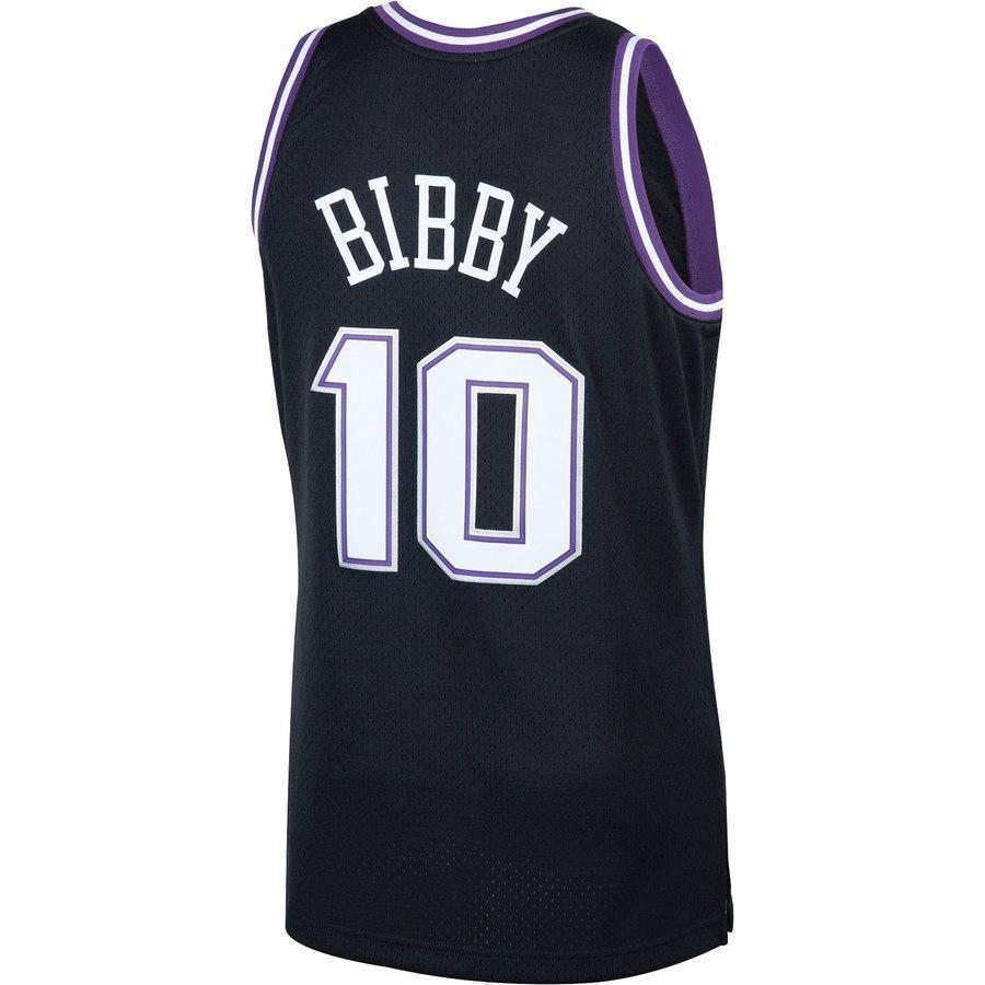 10-Mike Bibby Sacramento Kings  2001-02 Hardwood Classics Swingman Jersey – Black