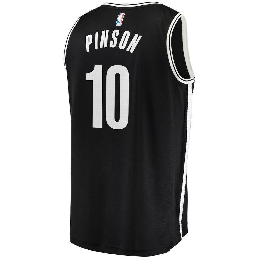 10-Theo Pinson Brooklyn Nets Fanatics  Jersey - Icon Edition - Black