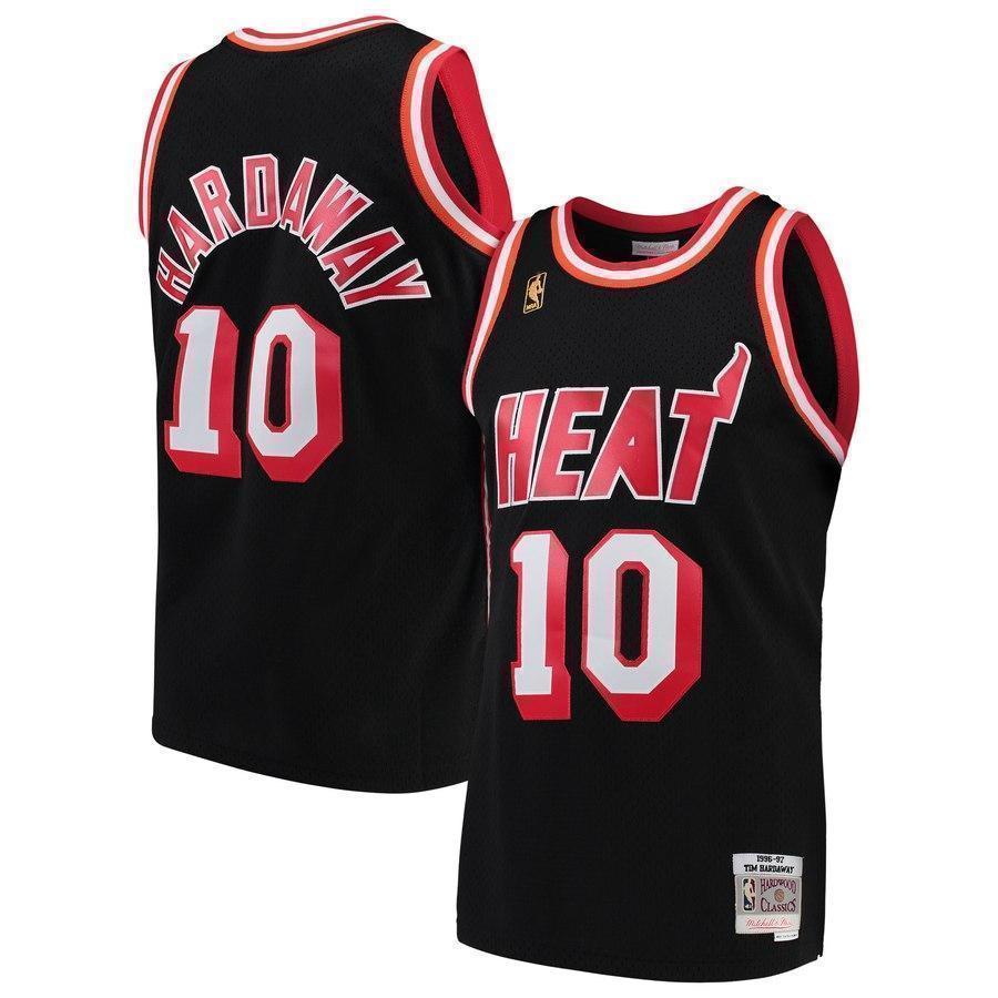 10-Tim Hardaway Miami Heat 1996-97 Hardwood Classics Swingman Jersey – Black
