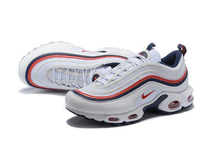 Nike Air Max 97 Plus Sneaker  Men's White Red Navy