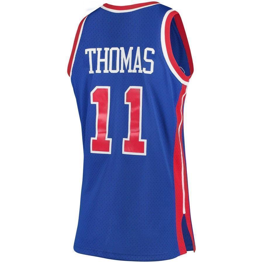 11-Isiah Thomas Detroit PistonsHardwood Classics Swingman Jersey - Blue